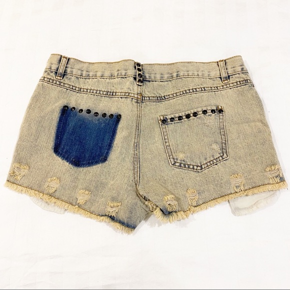 NWOT Mine - Distressed Jean Shorts - Picture 5 of 11